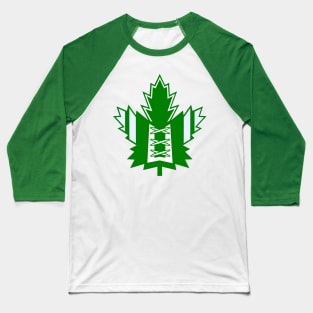 Maple Leaf Hockey Jersey Green Baseball T-Shirt